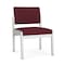 Lesro Lenox Steel Armless Guest Chair, Wine/Mulberry (Red) Seat, Wine/Mulberry Back, 22.5 W 24.5 L 32 H LS1102 - alternate 1